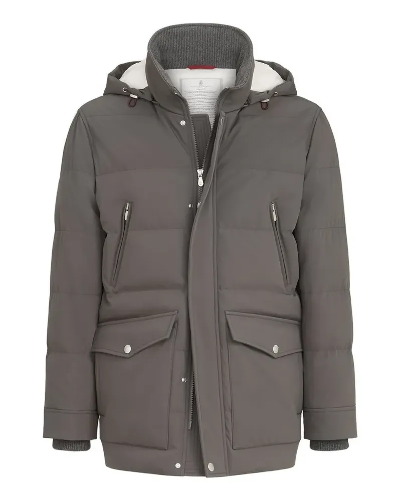 Brunello Cucinelli Gefütterte Kapuzenjacke - Grau Grau