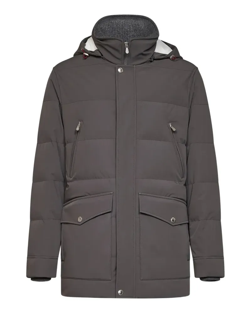 Brunello Cucinelli Gefütterte Kapuzenjacke - Grau Grau