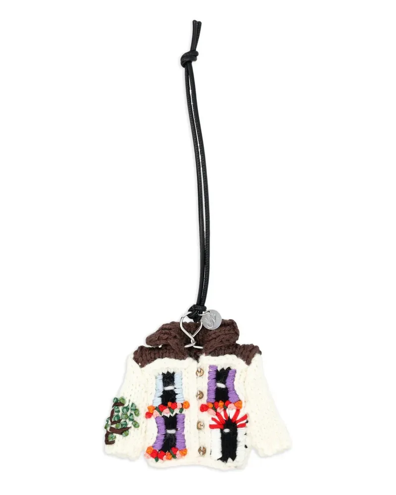 J.W.Anderson Schlüsselanhänger mit Strickhaus - Nude Nude