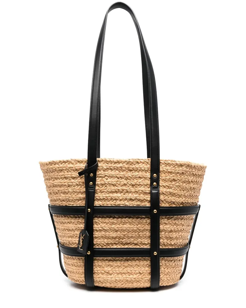 Saint Laurent Gewebter Panier Tote Bag - Nude Nude