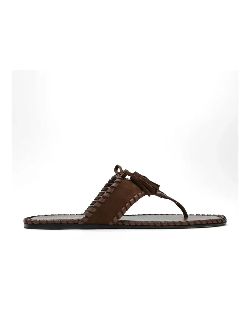 Prada suede flat sandals - Braun Braun