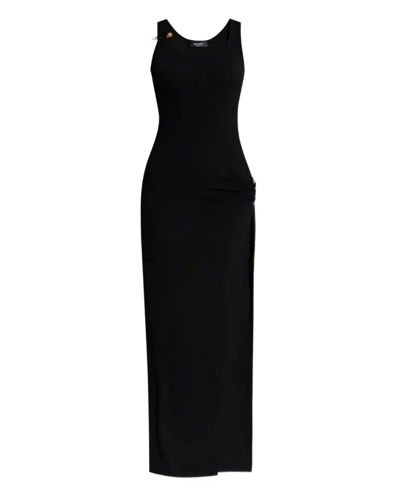 Versace Klassisches Jersey-Kleid - Schwarz Schwarz