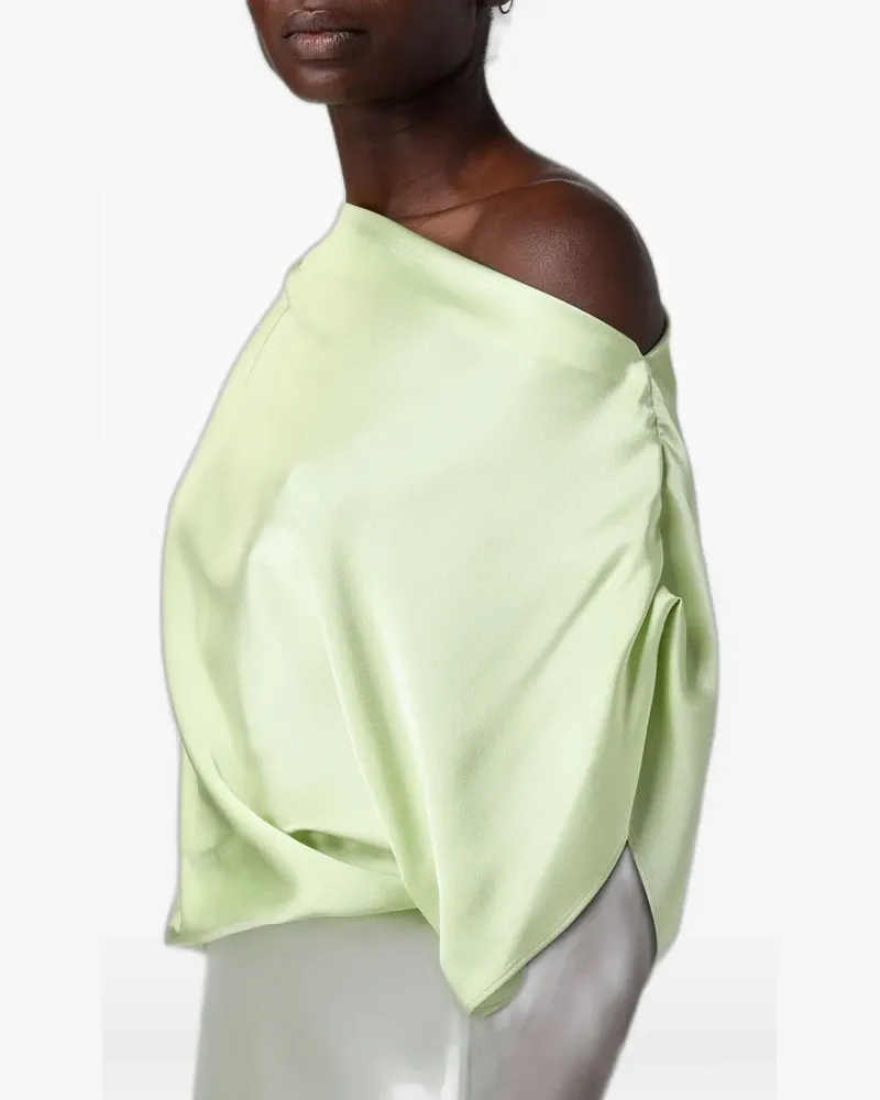 Hanita draped satin-finish midi dress - Grün Grün