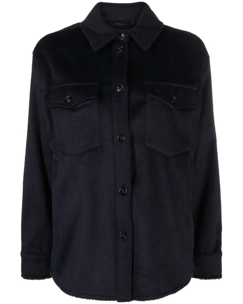 Woolrich Hemdjacke mit gebürstetem Effekt - Blau Blau