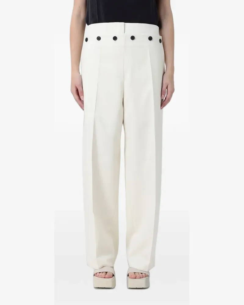 HUGO BOSS virgin wool palazzo pants - Weiß Weiß