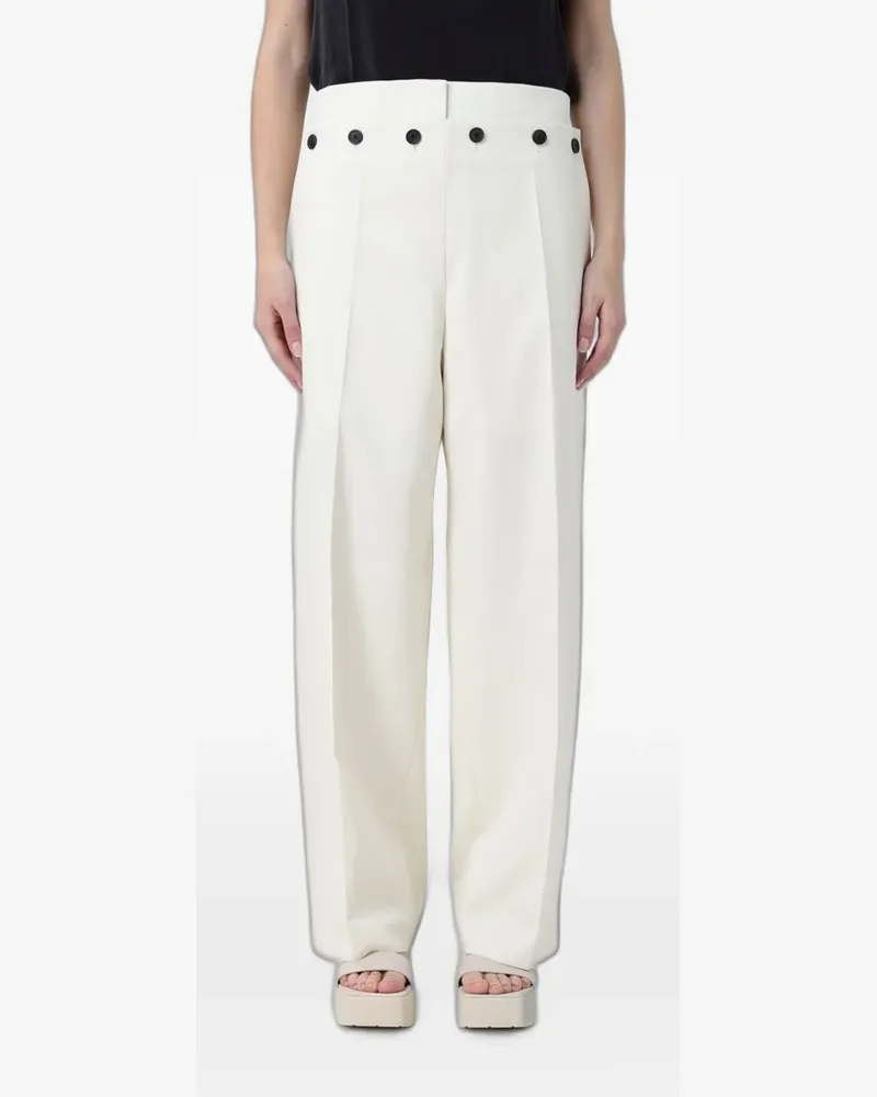 HUGO BOSS virgin wool palazzo pants - Weiß Weiß