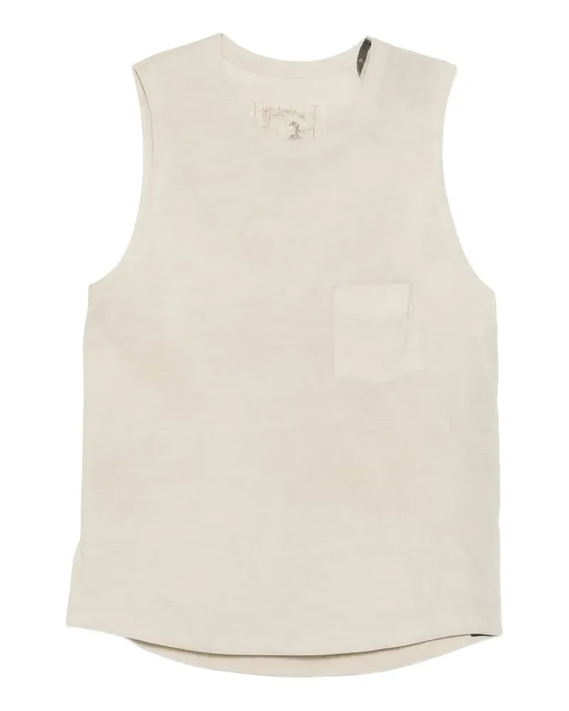 Ziggy Chen chest-pocket vest - Nude Nude