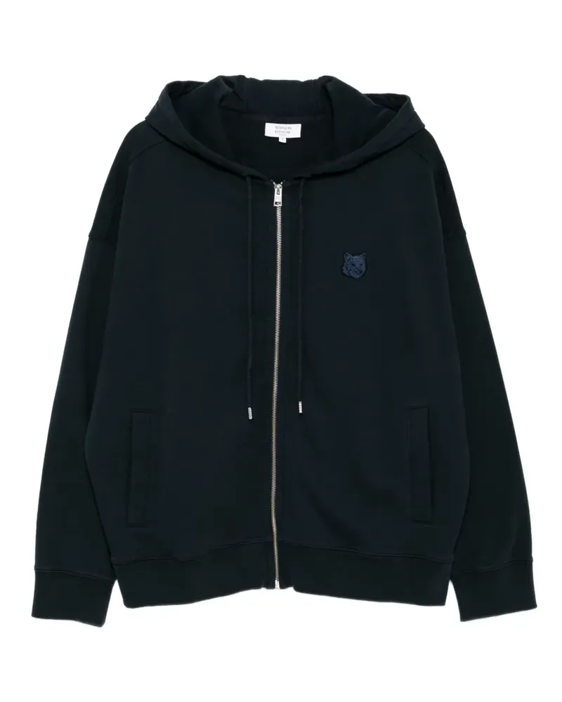 Kitsuné Kapuzenjacke mit Bold Fox Head-Patch - Blau Blau