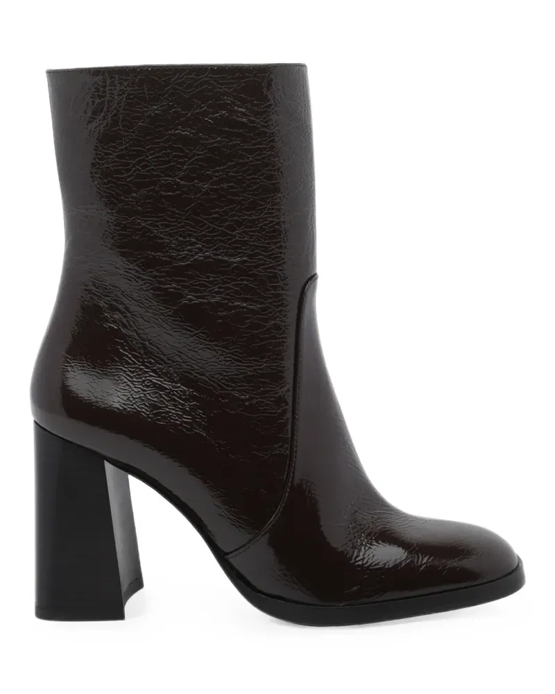 Stuart Weitzman Stiefeletten mit Knitteroptik - Braun Braun