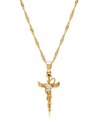 Nialaya Caduceus Halskette mit Anhänger Gold