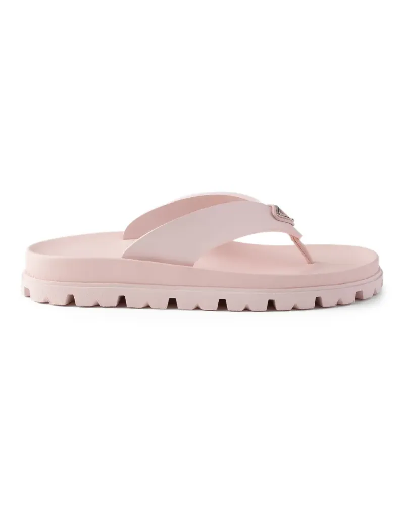Prada Flache Triangel-Sandalen - Rosa Rosa