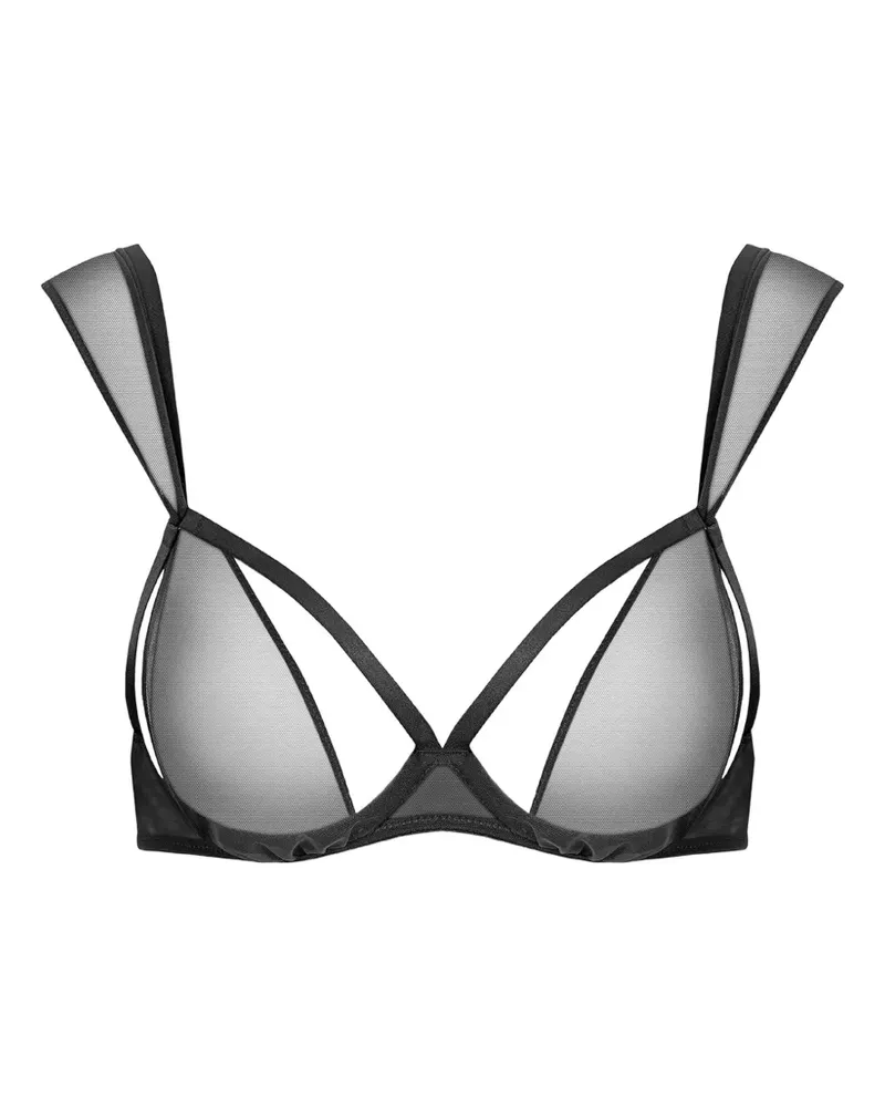 Maison Close Semi-transparenter L'Amoureuse BH - Schwarz Schwarz