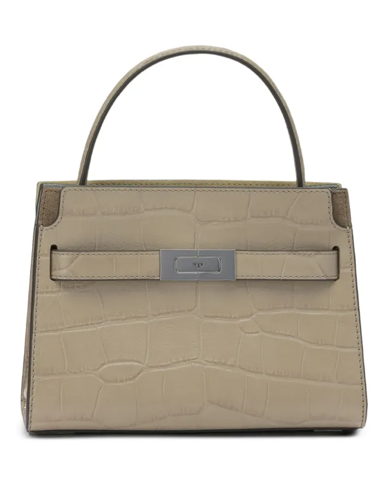 Tory Burch Lee Radziwil croc-effect leather tote bag - Nude Nude