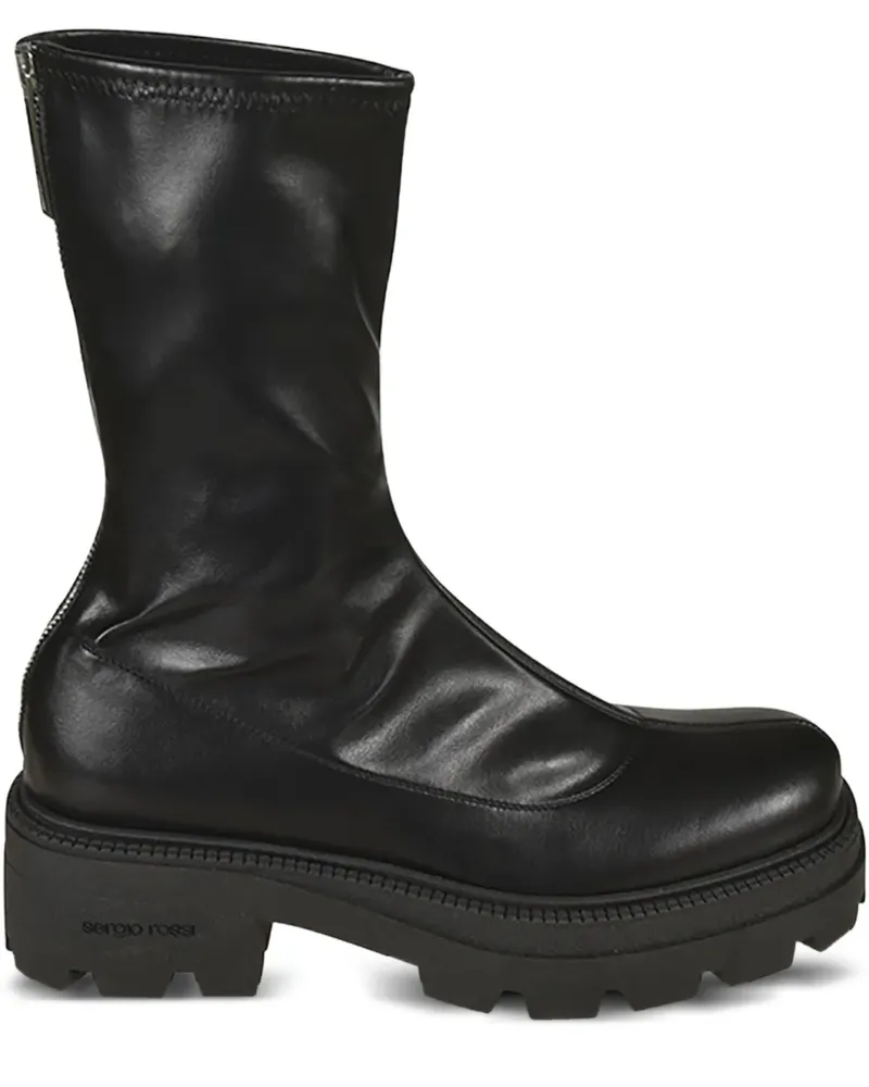 Sergio Rossi Milla Plateau-Stiefel mit Reißverschluss - Schwarz Schwarz