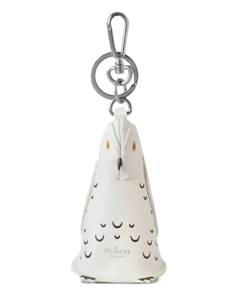 Mulberry Owl Schlüsselanhänger aus Leder - Weiß Weiß