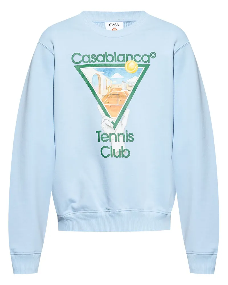 Casablanca Paris Metaphysical Tennis Icon Sweatshirt - Blau Blau