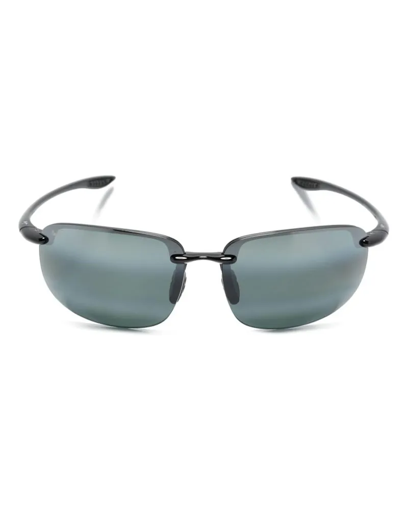 Maui Jim Ho'okipa Sonnenbrille mit eckigem Gestell - Schwarz Schwarz