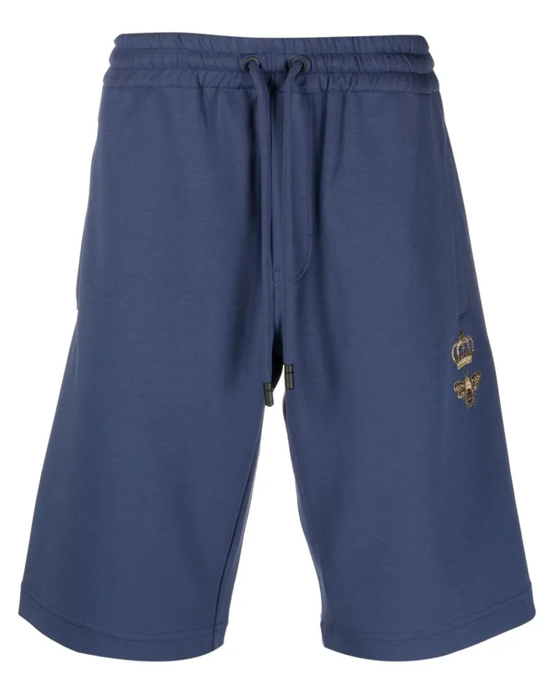 Dolce & Gabbana Shorts aus Jersey mit Kordelzug - Blau Blau