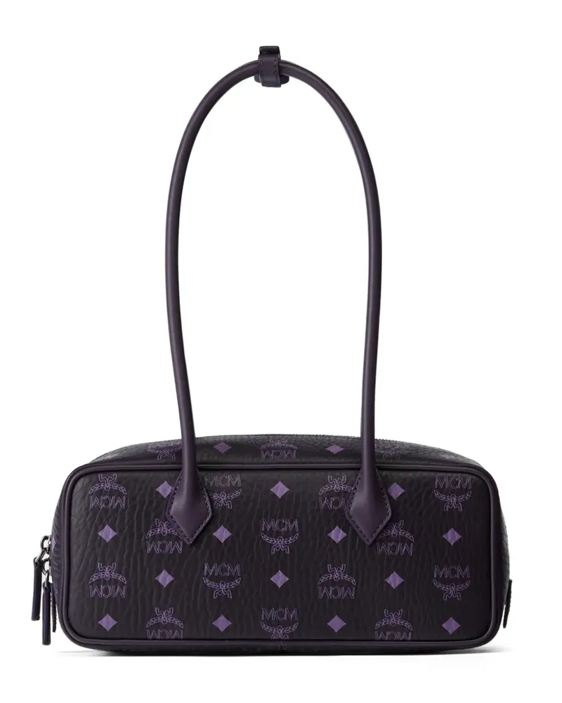 MCM Kleine Aren East West Visetos Schultertasche - Violett Violett
