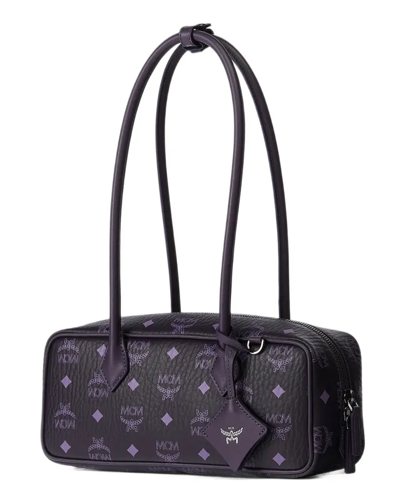 MCM Kleine Aren East West Visetos Schultertasche - Violett Violett