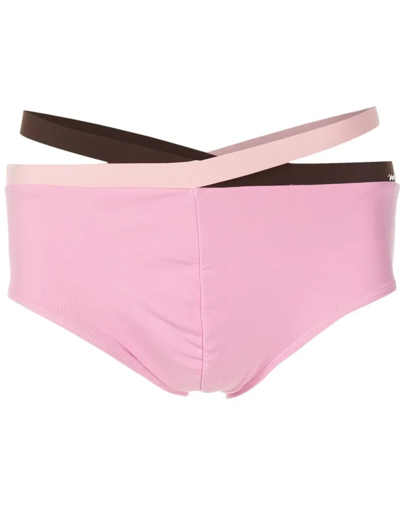 Amir Slama Badehose mit Cut-Out - Rosa Rosa