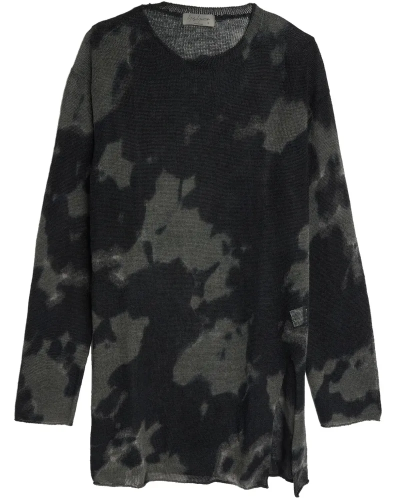 Yohji Yamamoto Pullover mit Schlitz - Schwarz Schwarz