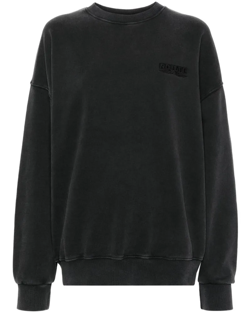 ROTATE Birger Christensen Sweatshirt aus Bio-Baumwolle Schwarz