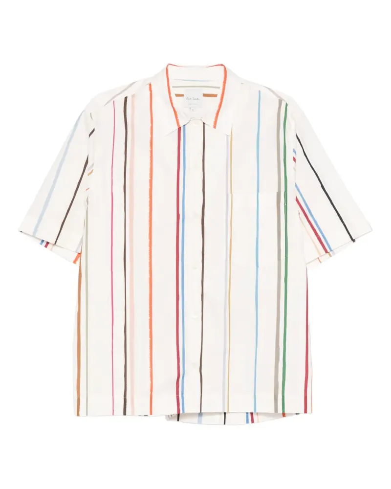 Paul Smith stripe-print short-sleeve shirt - Nude Nude
