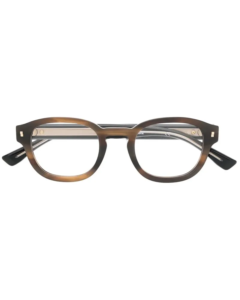 Dsquared2 Brille mit Logo-Print - Braun Braun