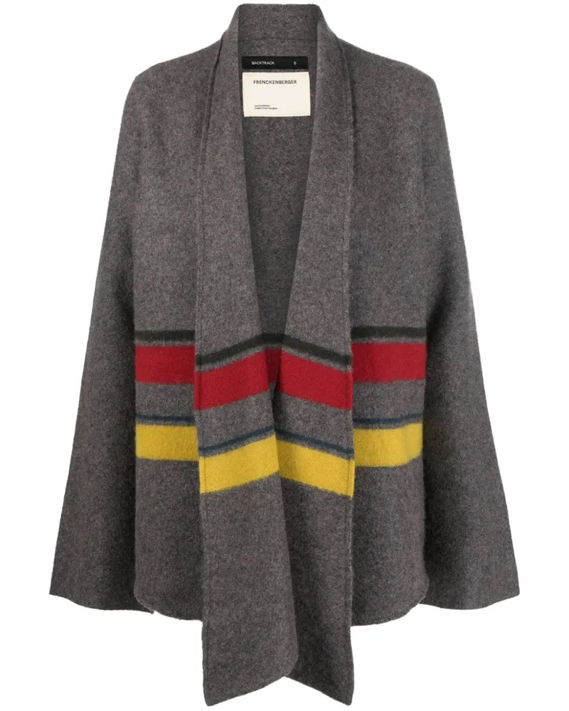 Frenckenberger Cardigan mit Print Grau