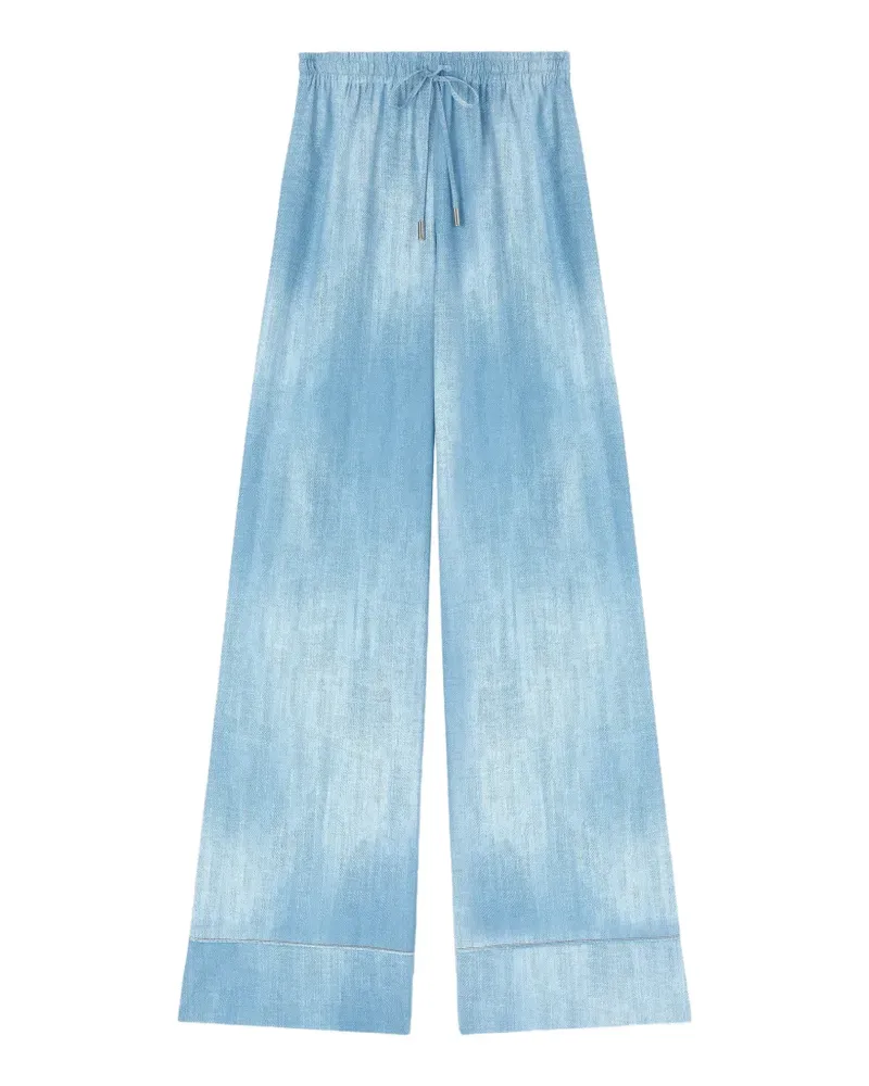 Ermanno Scervino Palazzohose mit Jeans-Print - Blau Blau