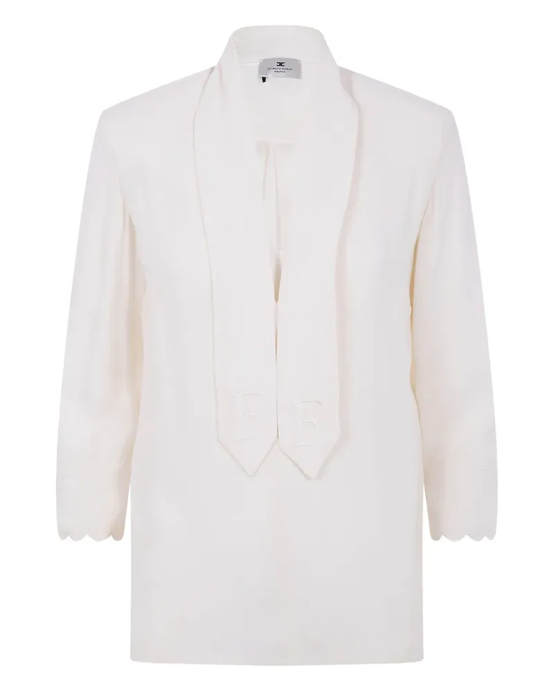 Elisabetta Franchi Bestickte Bluse - Weiß Weiß