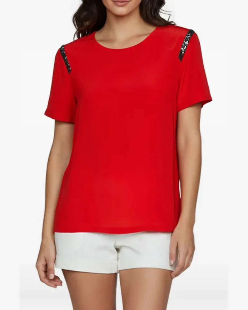 Sandro Lurex-trim top - Rot Rot