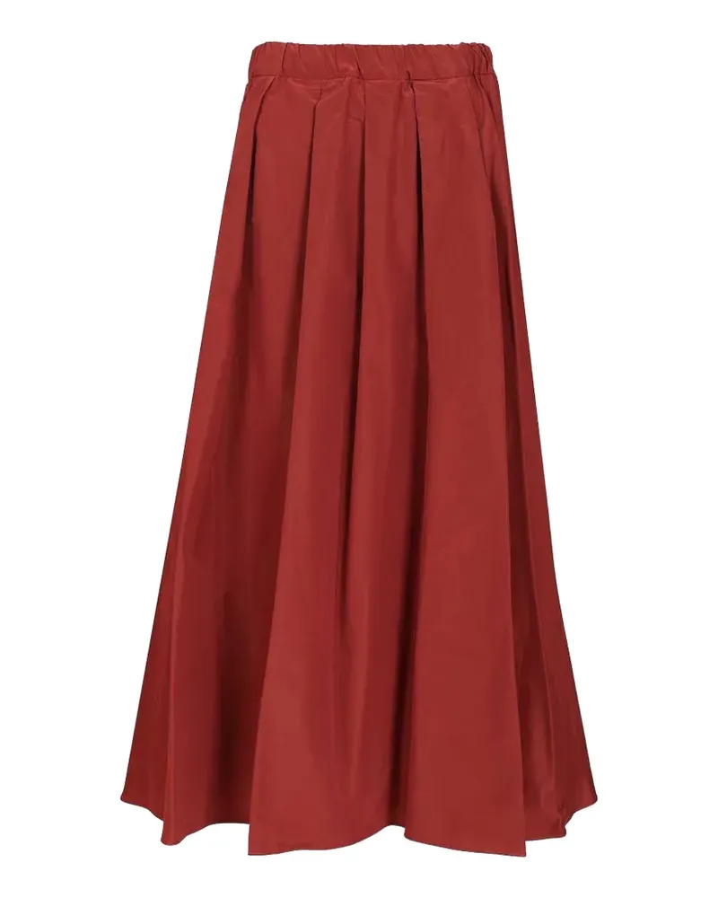 Max Mara pleated taffeta midi skirt - Rot Rot