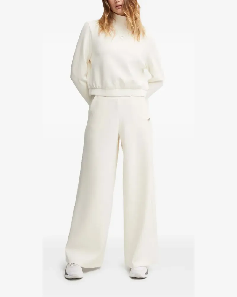 Guess logo-plaque wide-leg trousers - Weiß Weiß