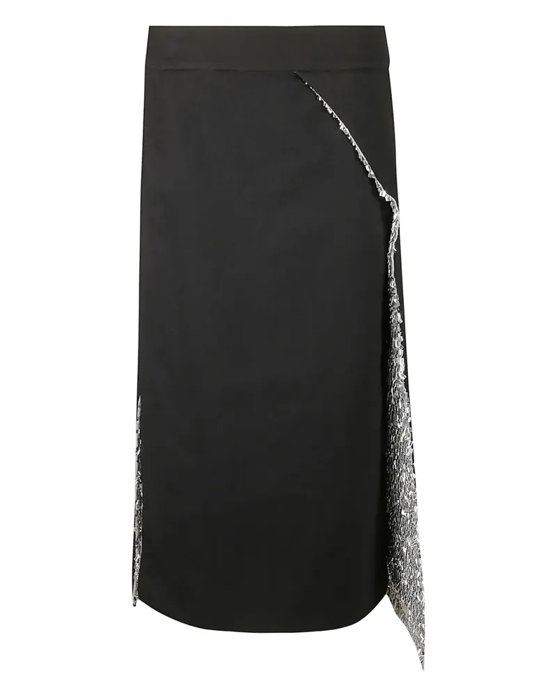 Paco Rabanne Asymmetrischer Rock - Schwarz Schwarz