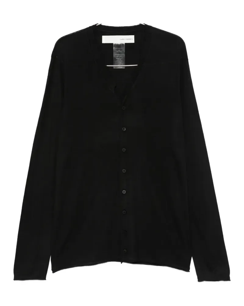 Isabel Benenato button V-neck cardigan - Schwarz Schwarz