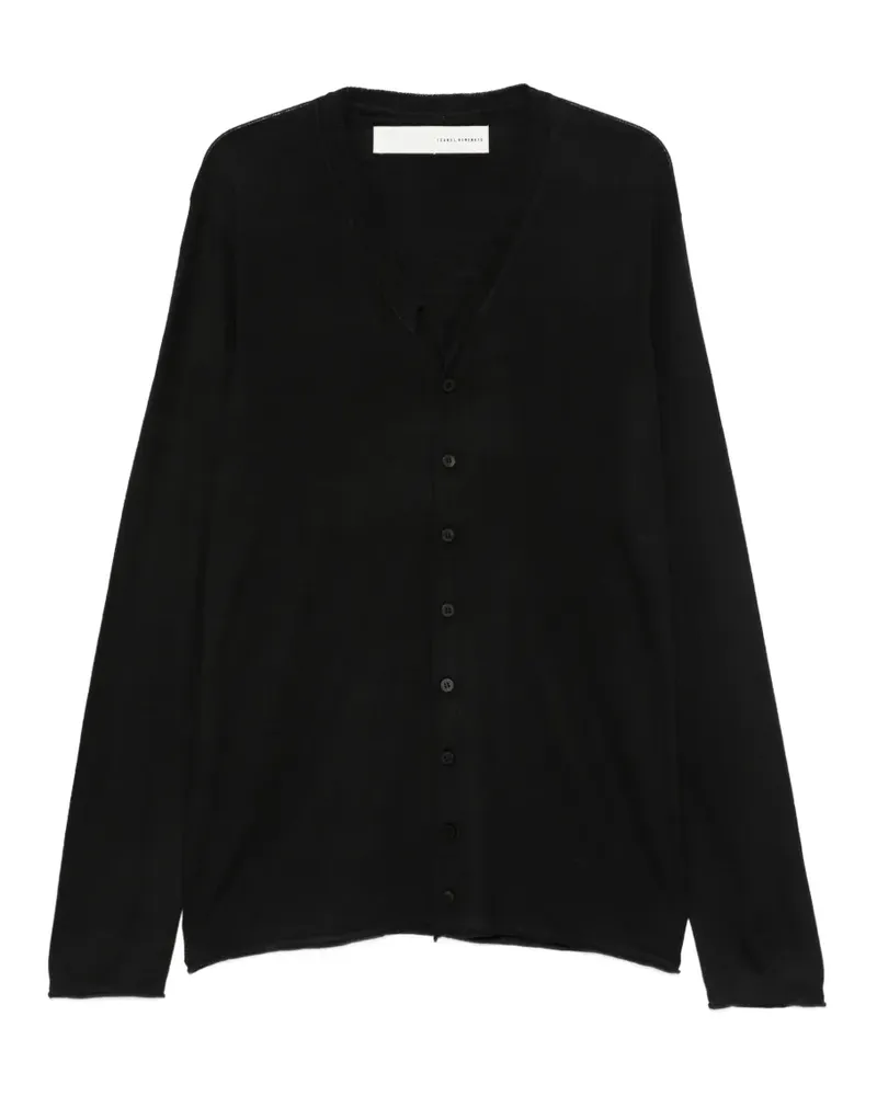 Isabel Benenato button V-neck cardigan - Schwarz Schwarz