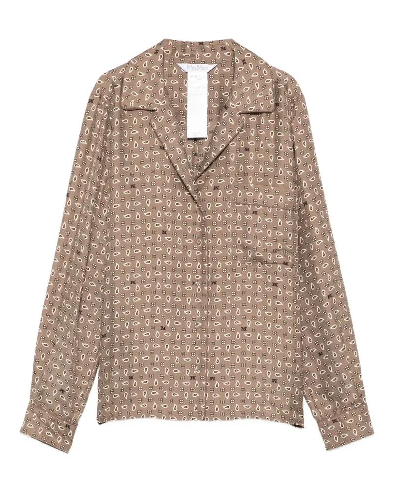 Max Mara Geknöpftes Oberteil - Braun Braun