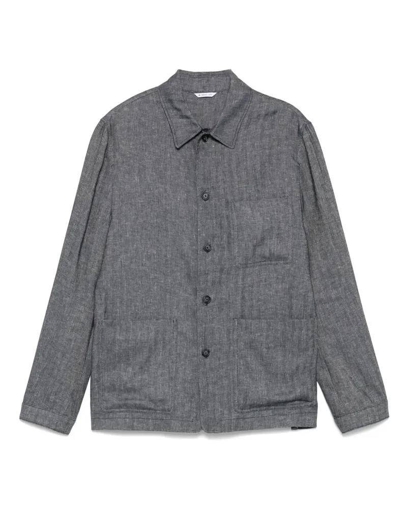 Manuel Ritz Hemdjacke mit Zickzackmuster - Blau Blau