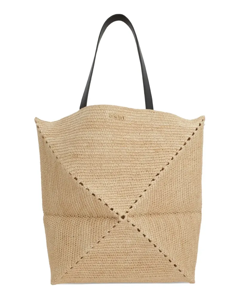 Loewe Gewebter Shopper aus Stroh - Braun Braun