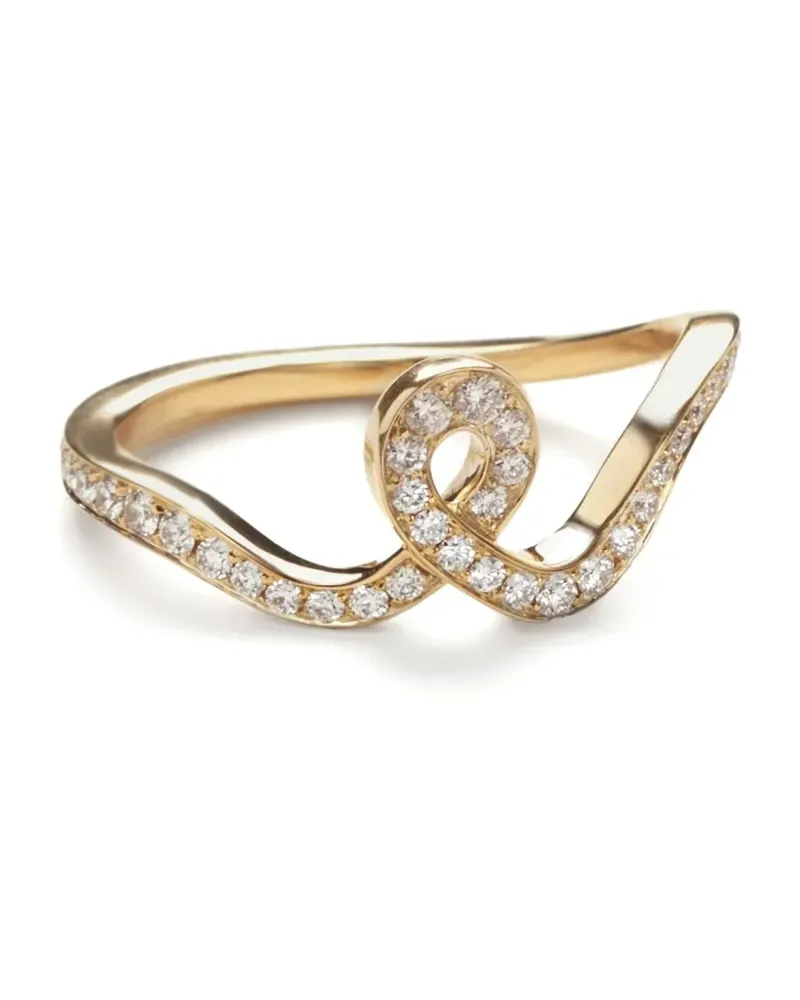 Sophie Bille Brahe 18kt recycled yellow gold Ribbon diamond ring Gold