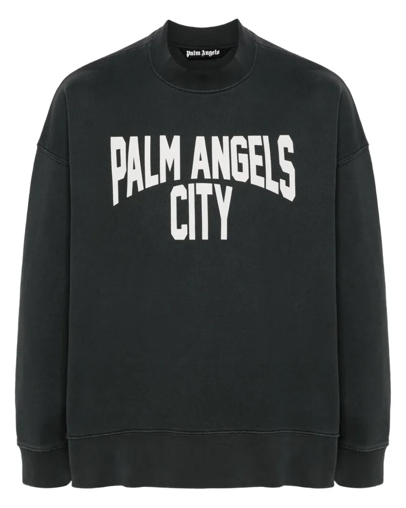 Palm Angels City Sweatshirt mit ausgeblichenem Effekt - Grau Grau
