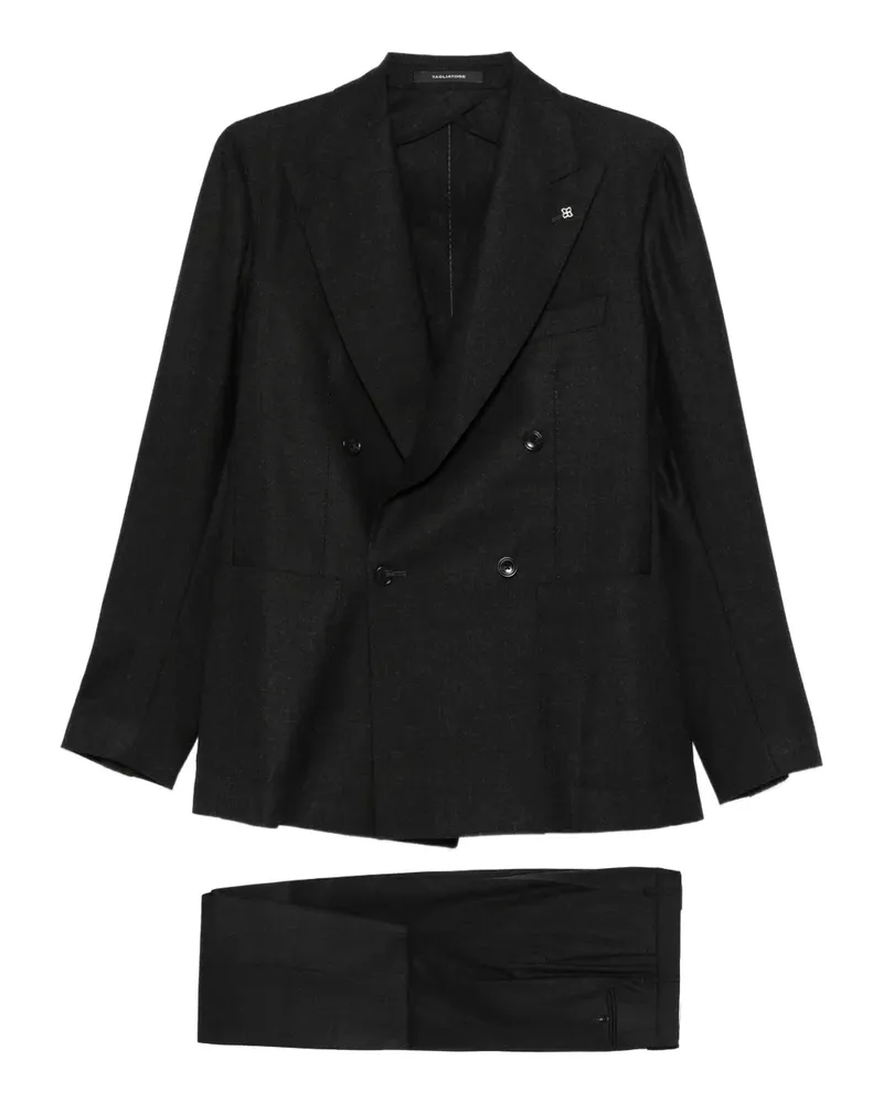 Tagliatore double-breasted virgin-wool suit - Schwarz Schwarz