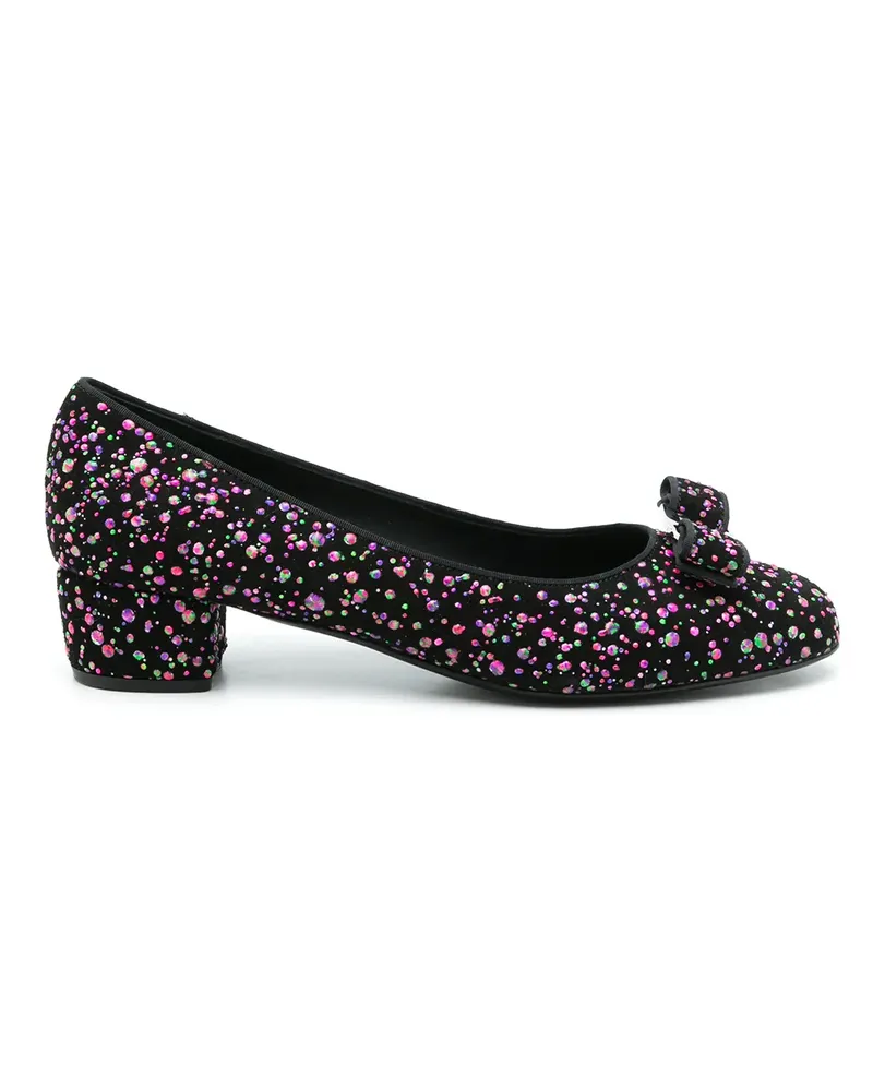 Ferragamo Vara Pumps mit Pailletten - Schwarz Schwarz