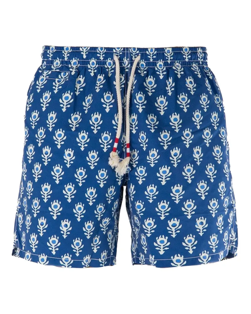 MC2 Saint Barth Badeshorts mit Blumen-Print - Blau Blau