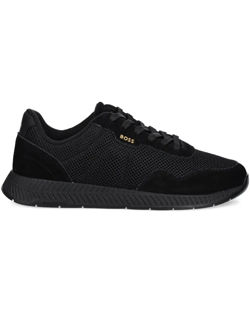HUGO BOSS Titanium Sneakers mit Mesh-Einsatz - Schwarz Schwarz