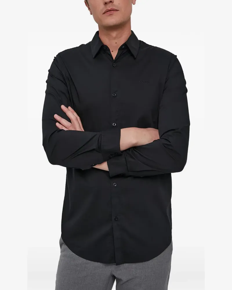 Guess Schmales Hemd - Schwarz Schwarz