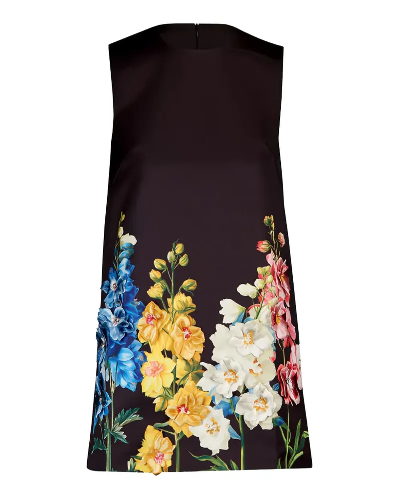 LEO LIN Yvonne Minikleid mit Blumenprint - Schwarz Schwarz