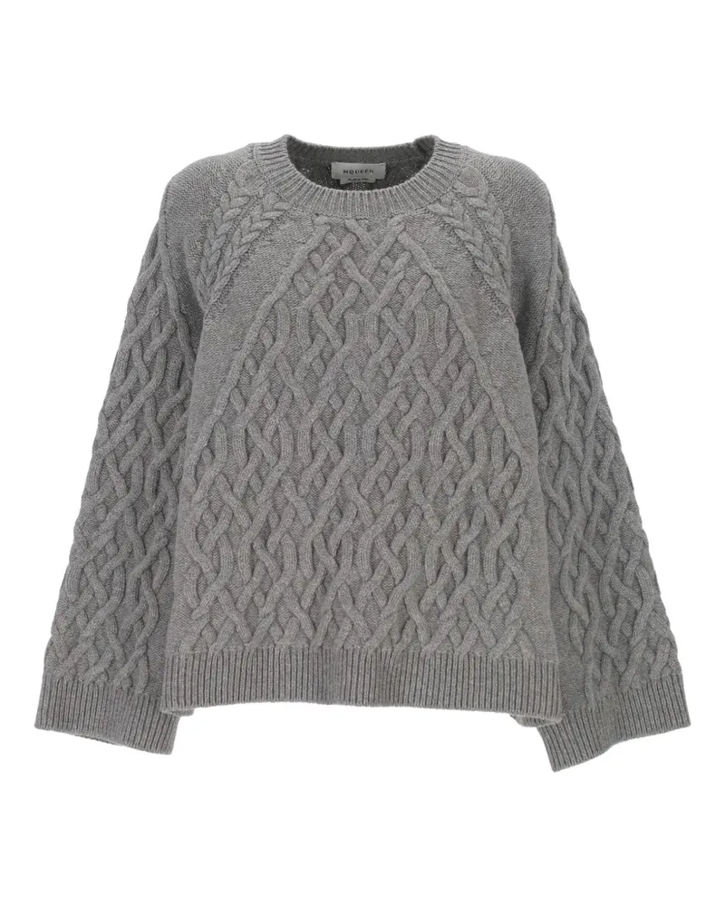 Alexander McQueen Pullover mit Zopfmuster - Grau Grau